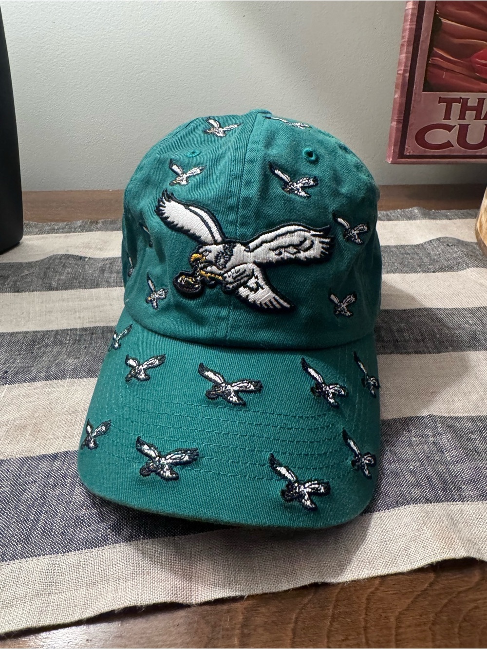 Kelly green Embroidered Seagull Baseball Cap